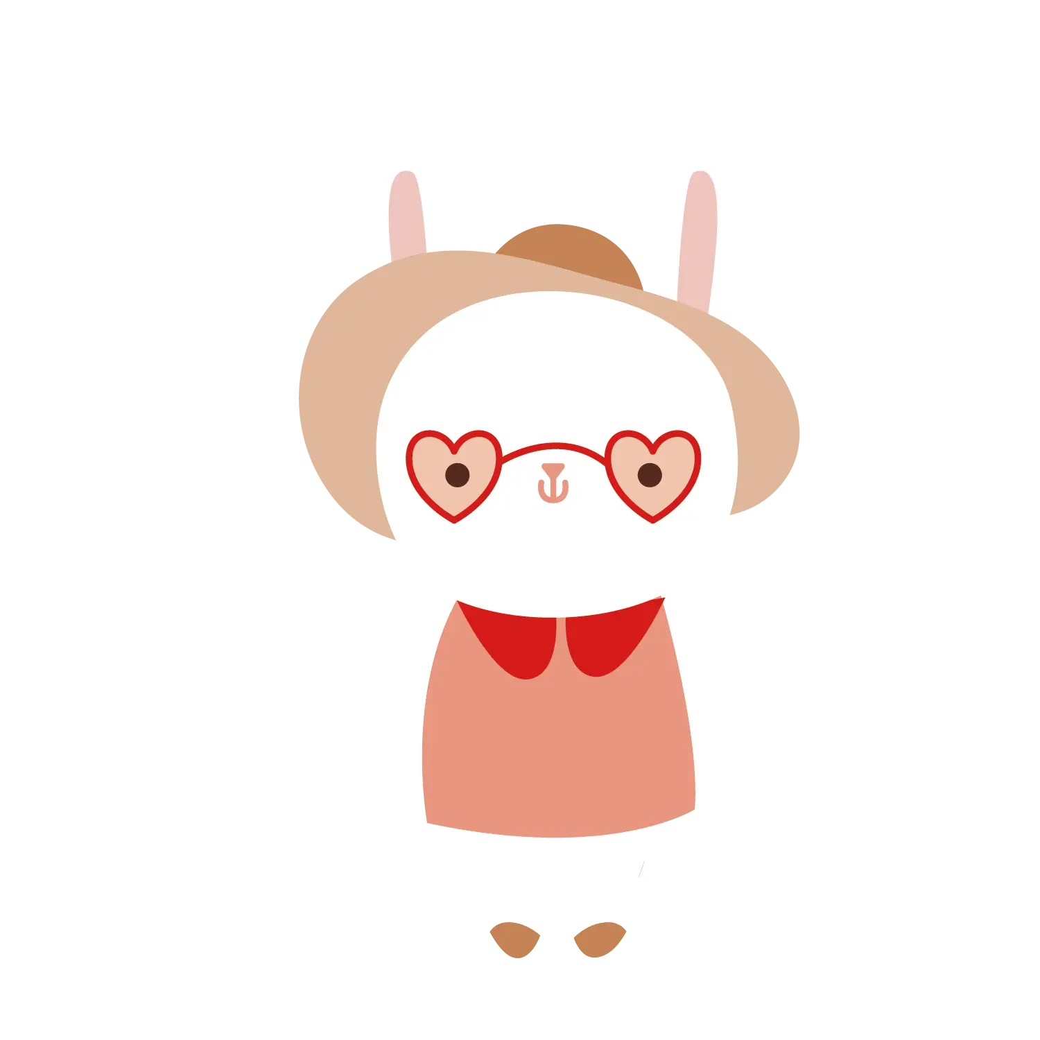 Cute Bunny with Glasses
