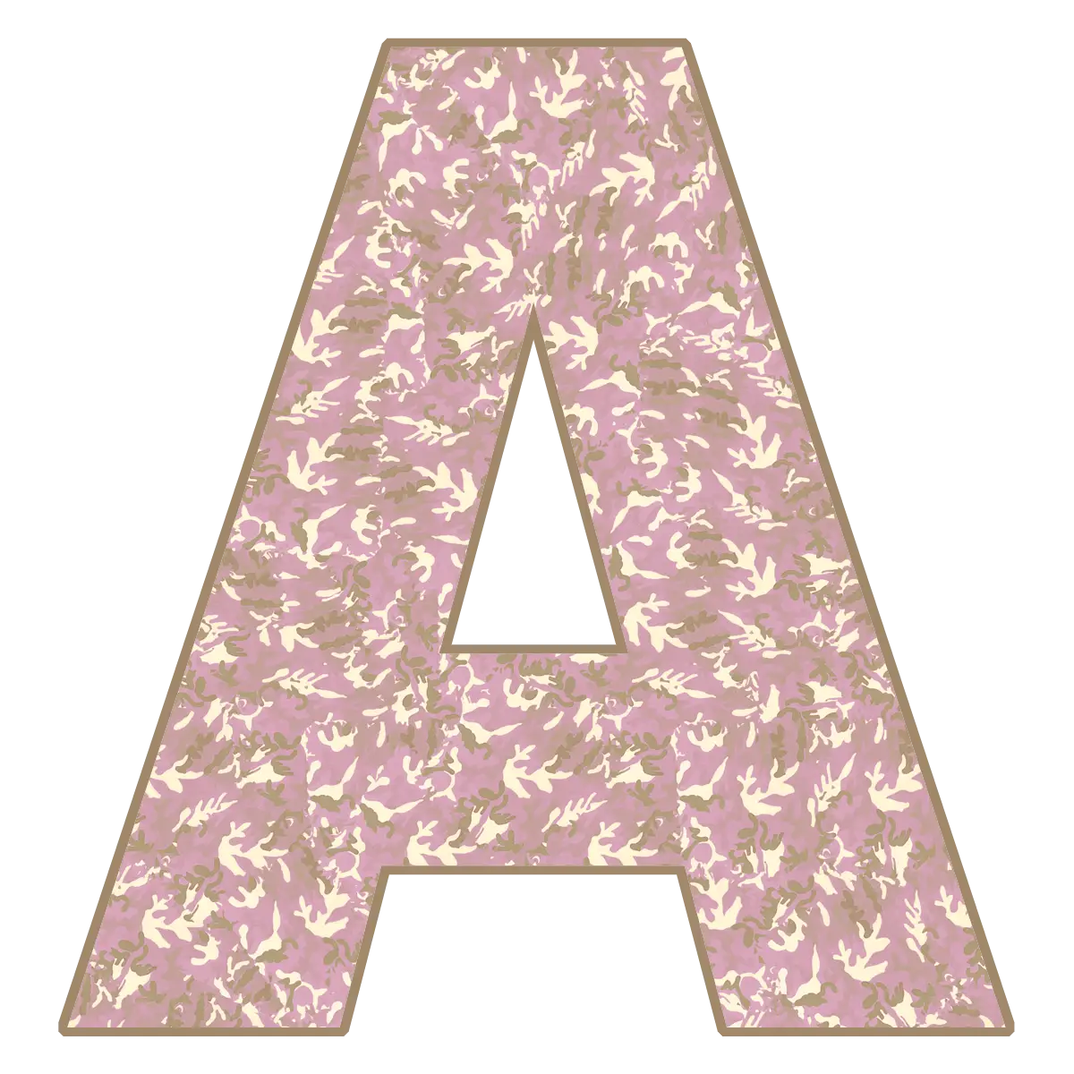 Floral-Themed Letter A Illustration
