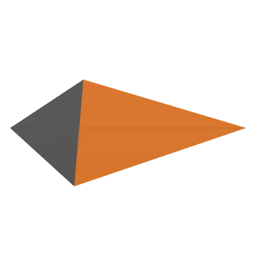 Orange and Gray Geometric Pyramid Design
