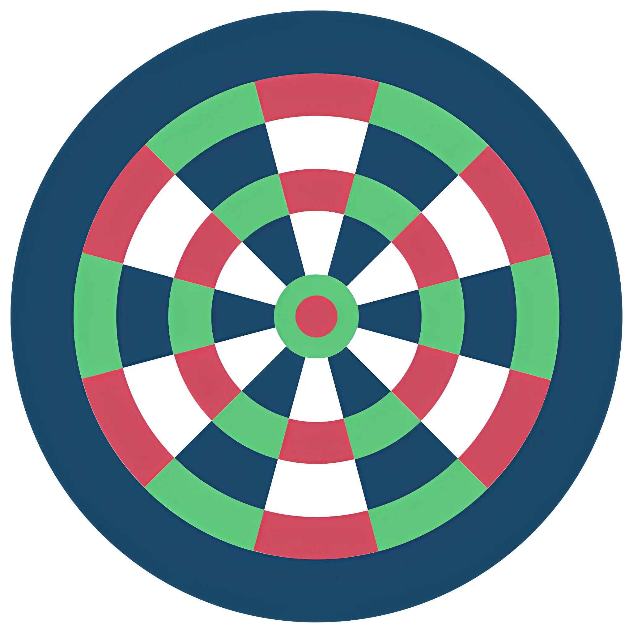 Colorful Dartboard Design for Games