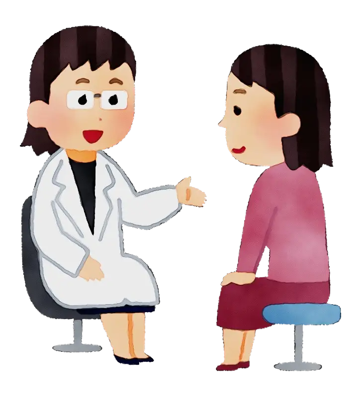 Flat Illustration of Doctor with a Patient