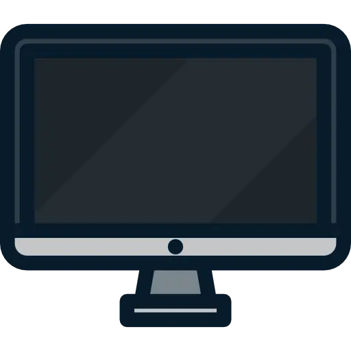 Flat Design Computer Screen Icon