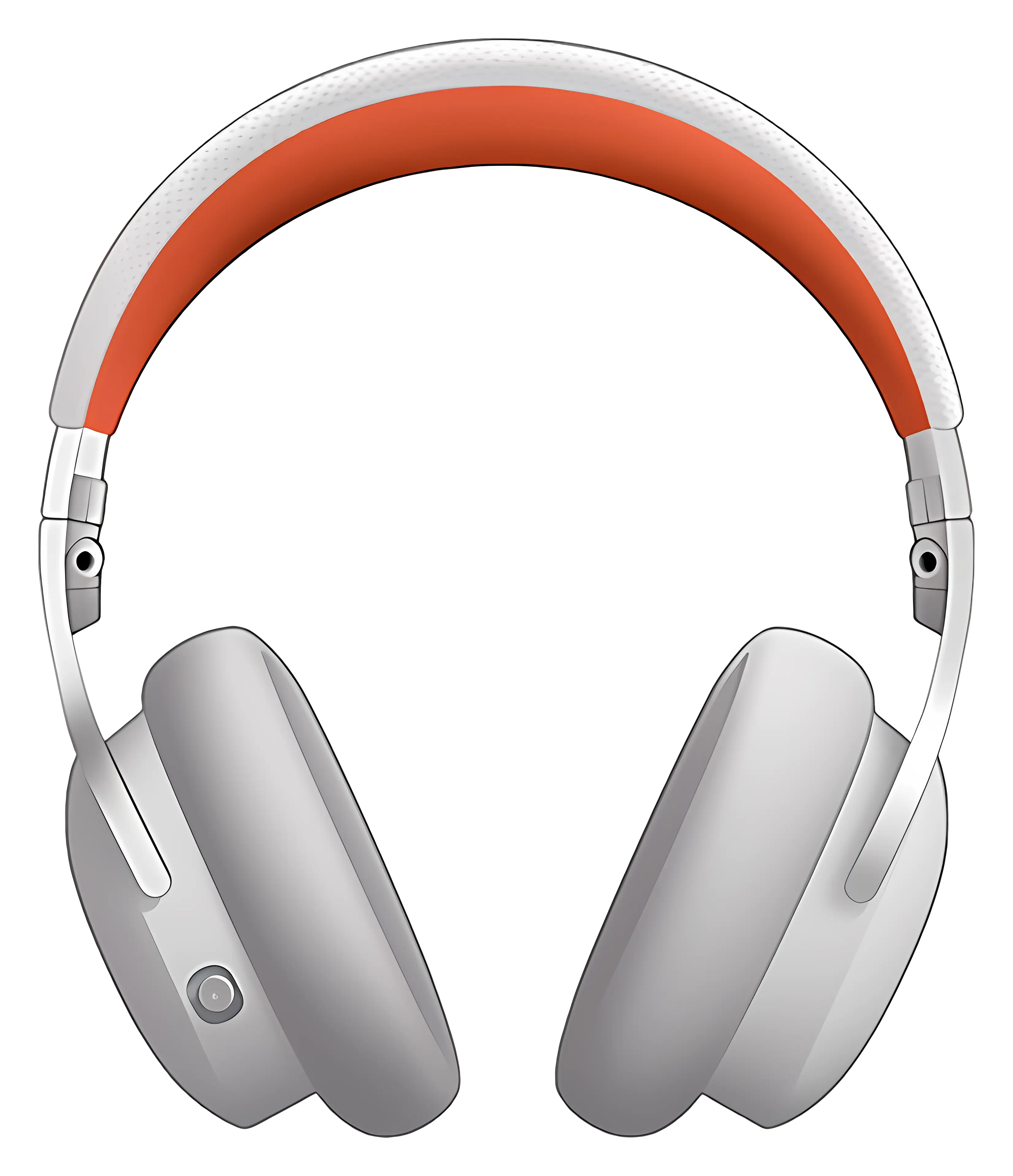 Gray and Orange Over-Ear Headphones
