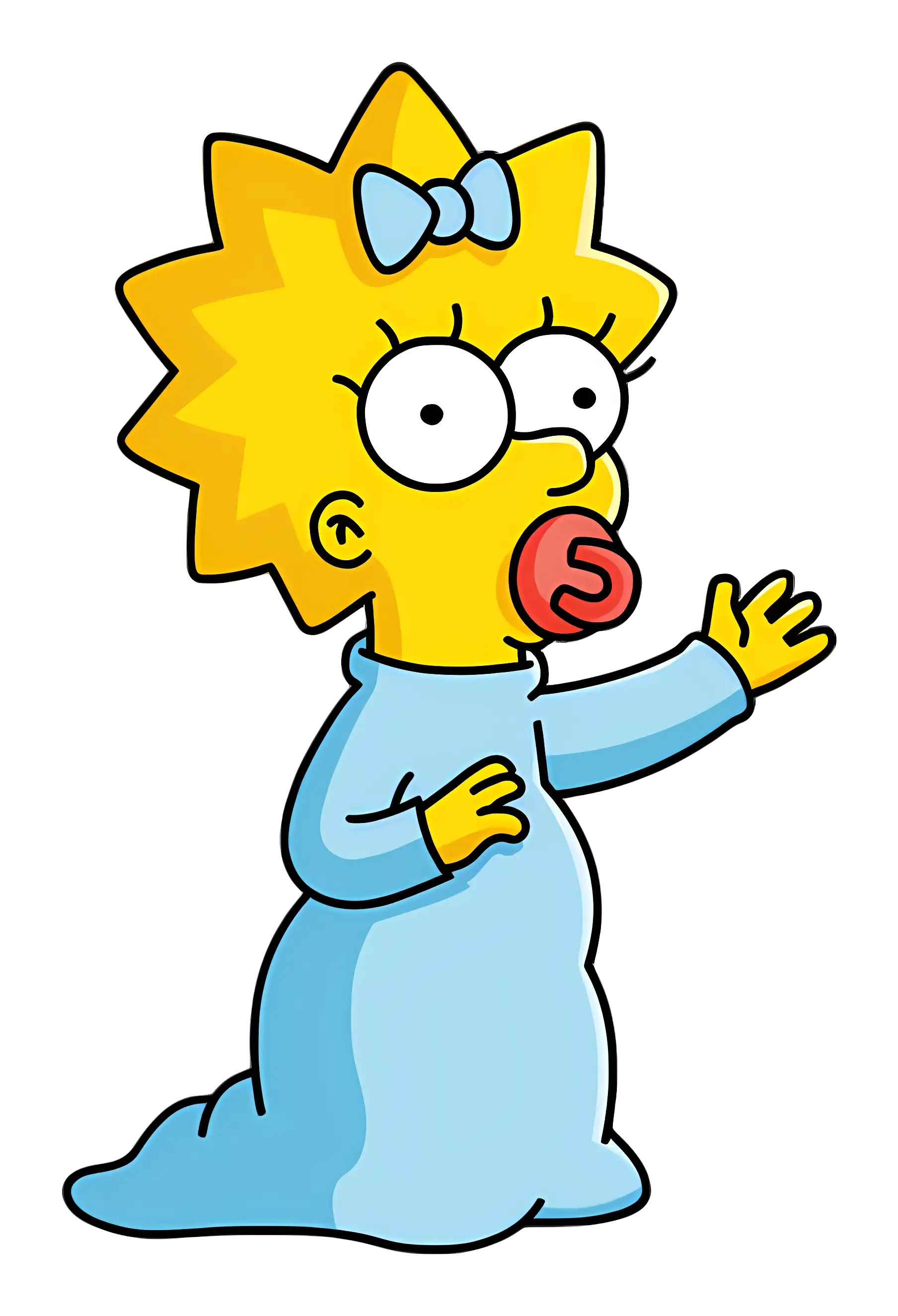 Cartoon Baby with Pacifier