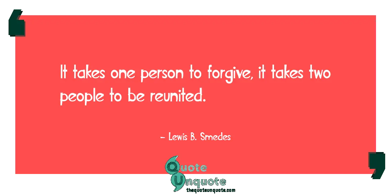 Forgiveness and Reunion Quote Poster