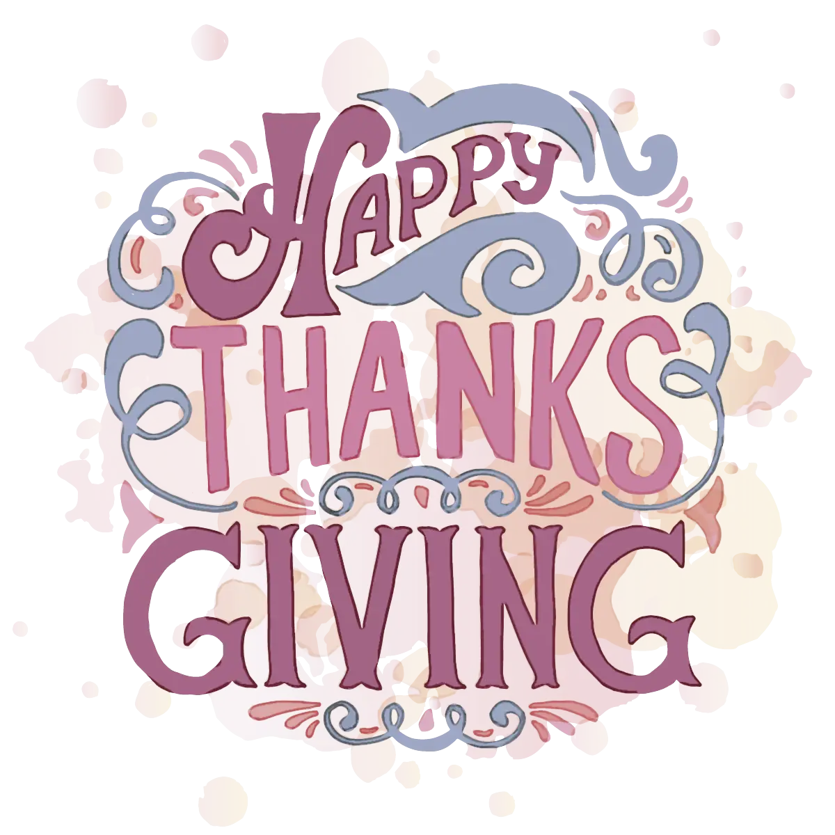 Happy Thanksgiving Decorative Typography