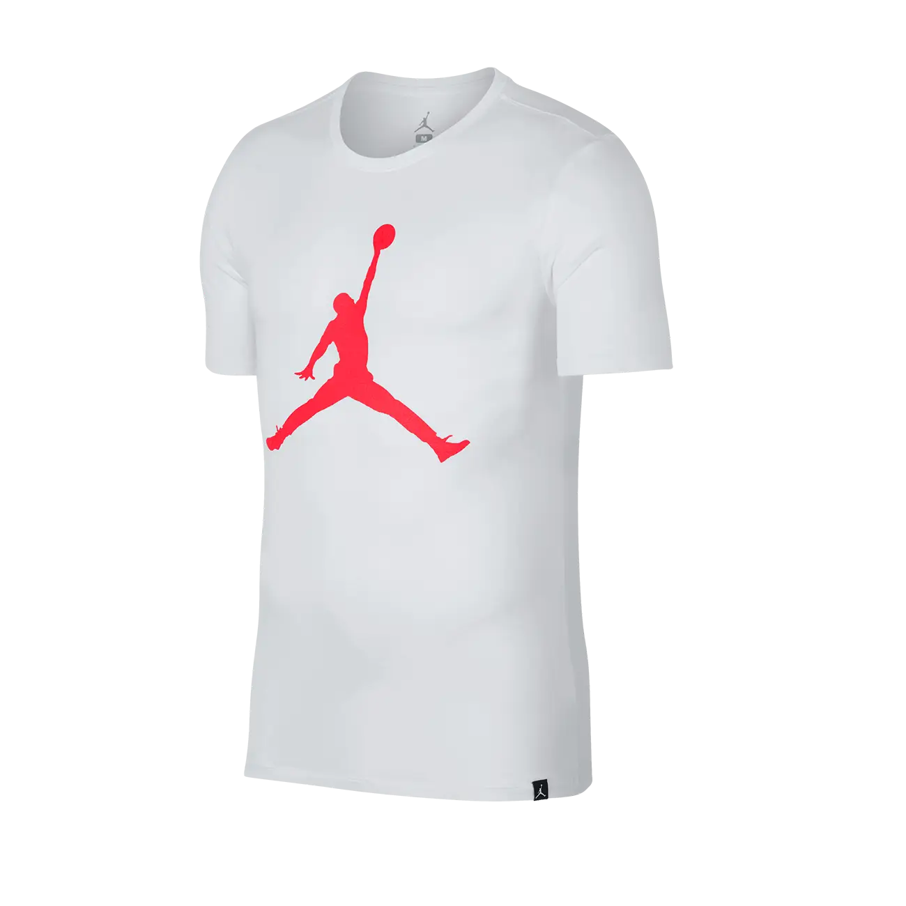 White T-shirt with Red Sports Logo