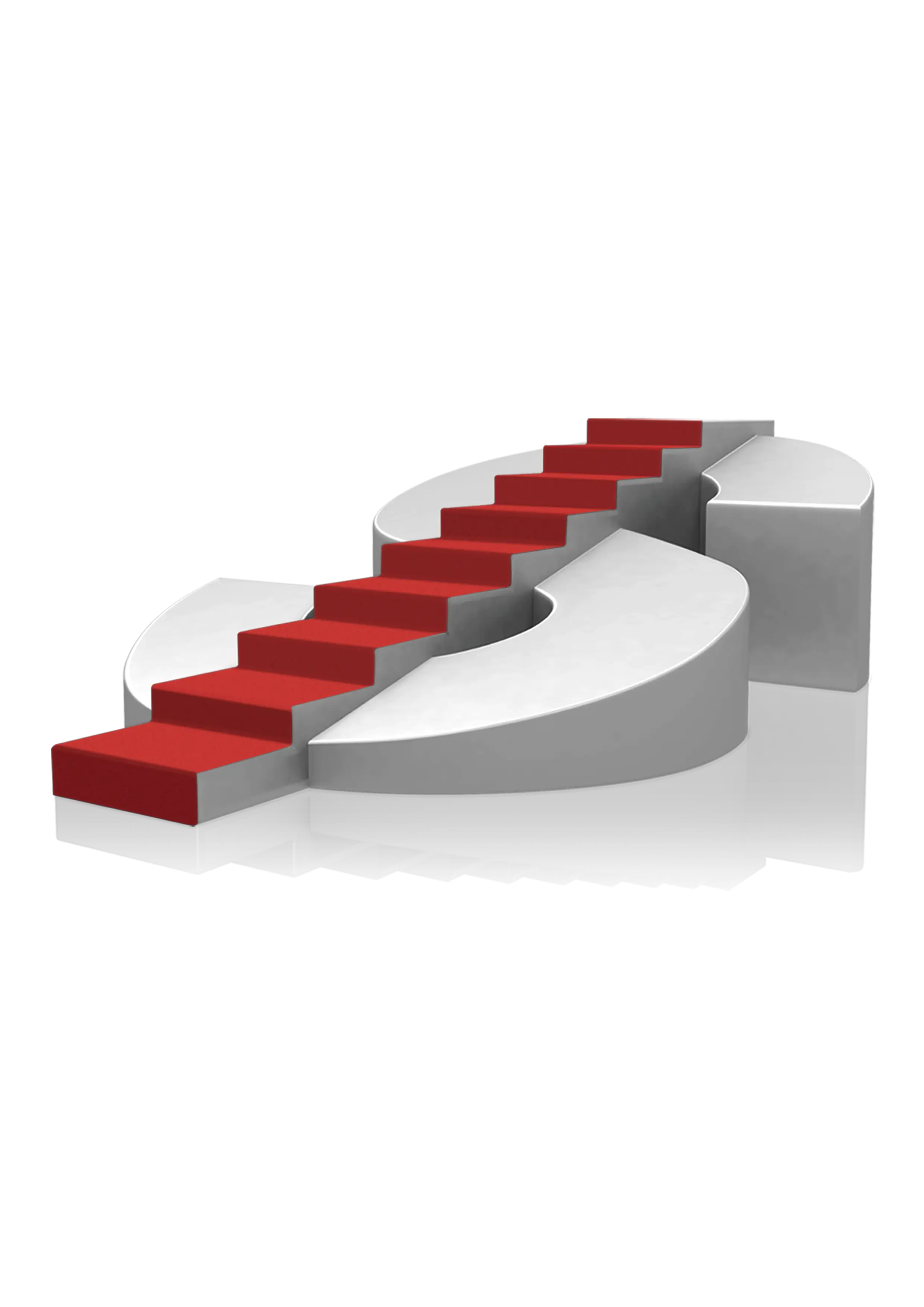 Curved Stairs in Question Mark Shape