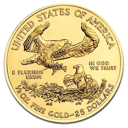 Golden Coin with Eagle Design