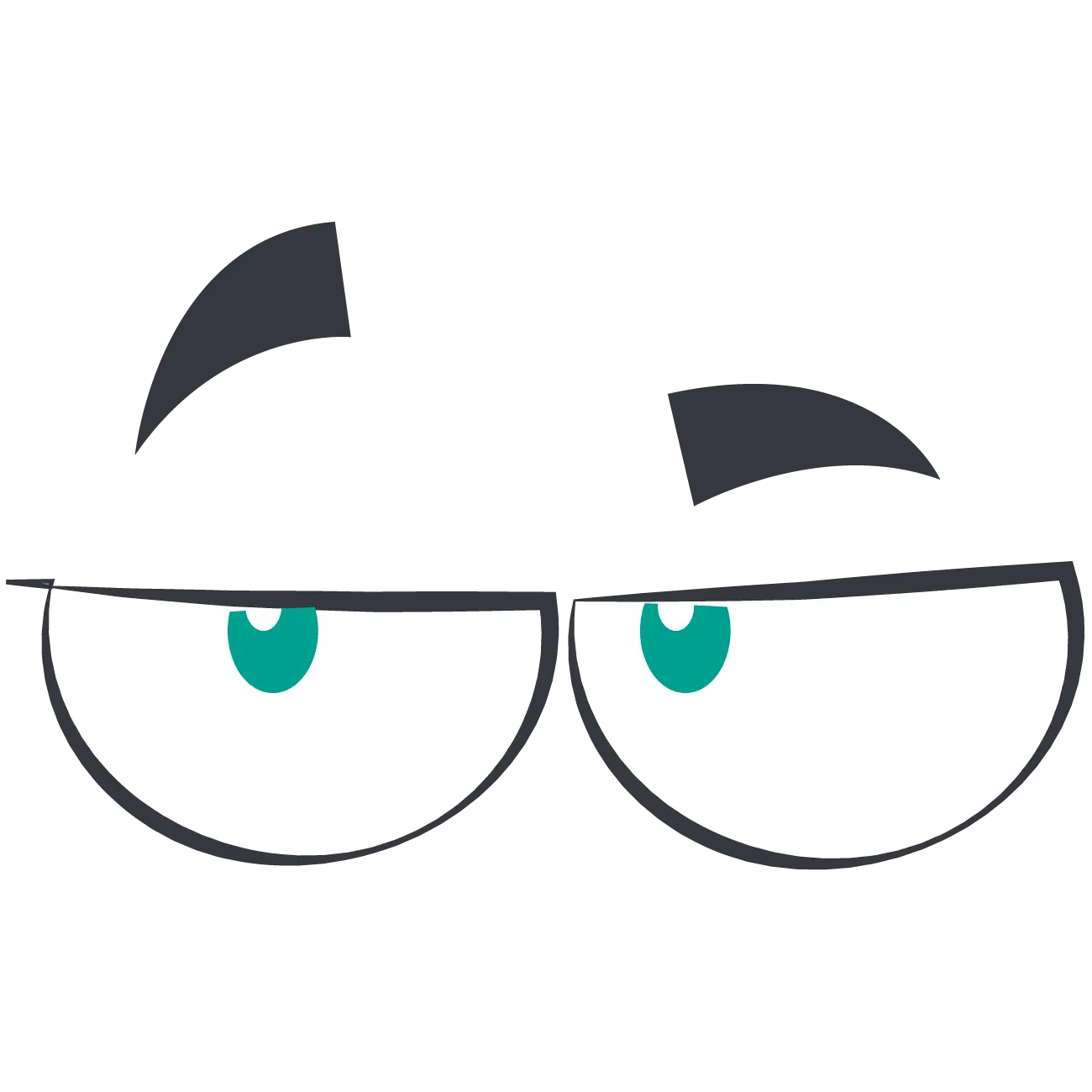 Suspicious Eyes in Cartoon Style