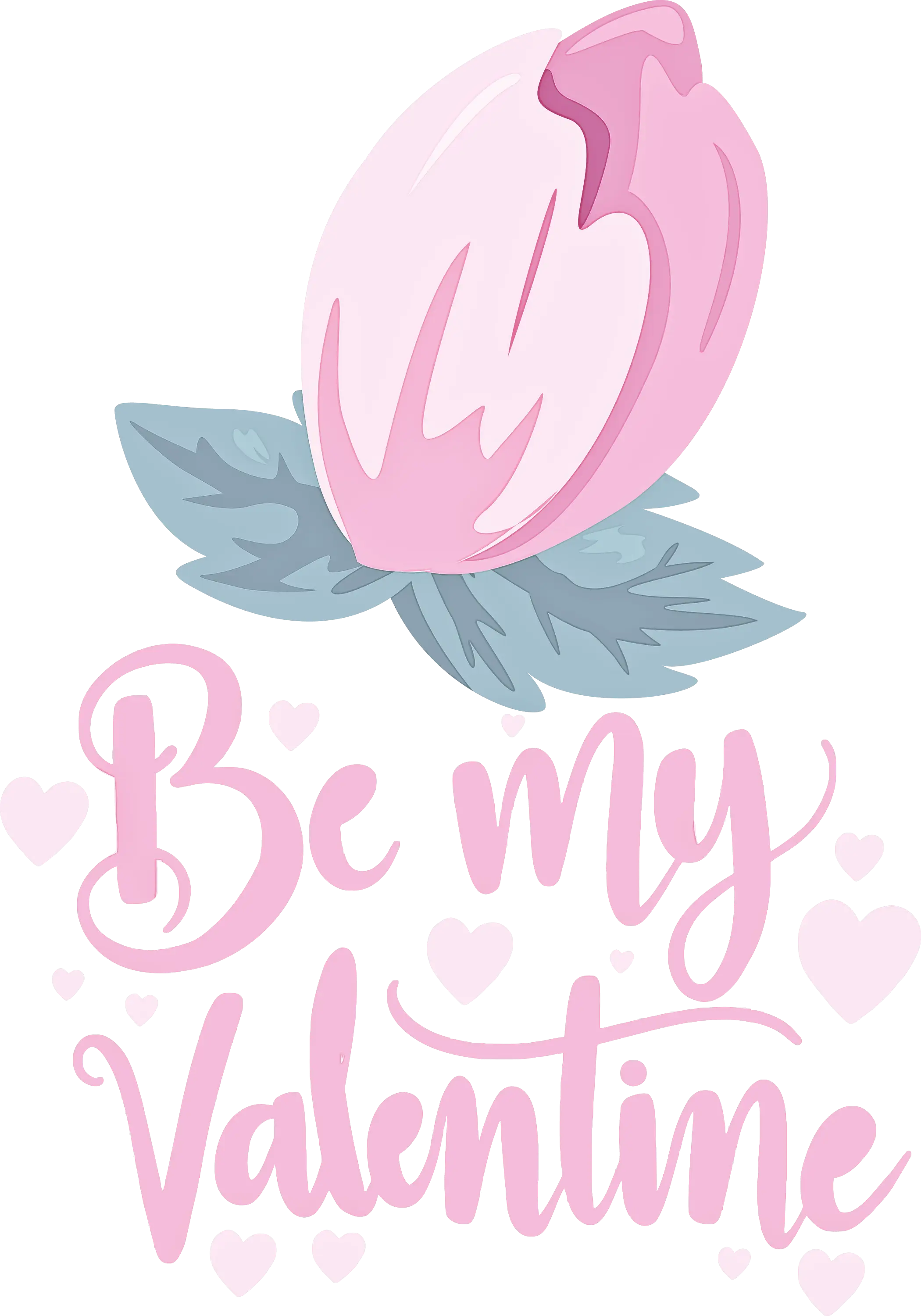 Be My Valentine Floral Greeting Design