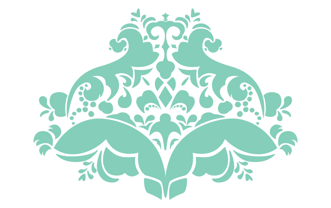 Elegant Green Floral Motif Design