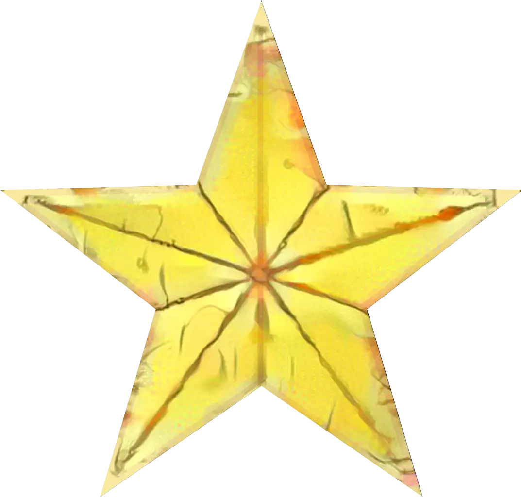 Golden Five-Pointed Star Design