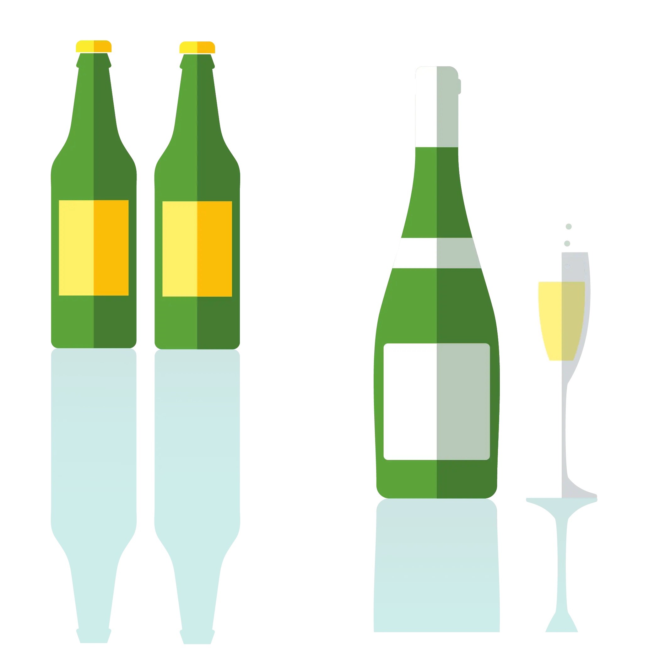 Beer and Champagne Bottles