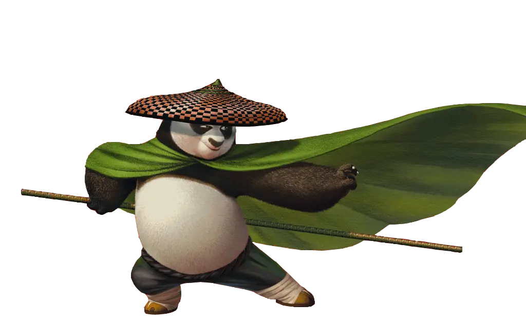 Panda Warrior in Action Pose