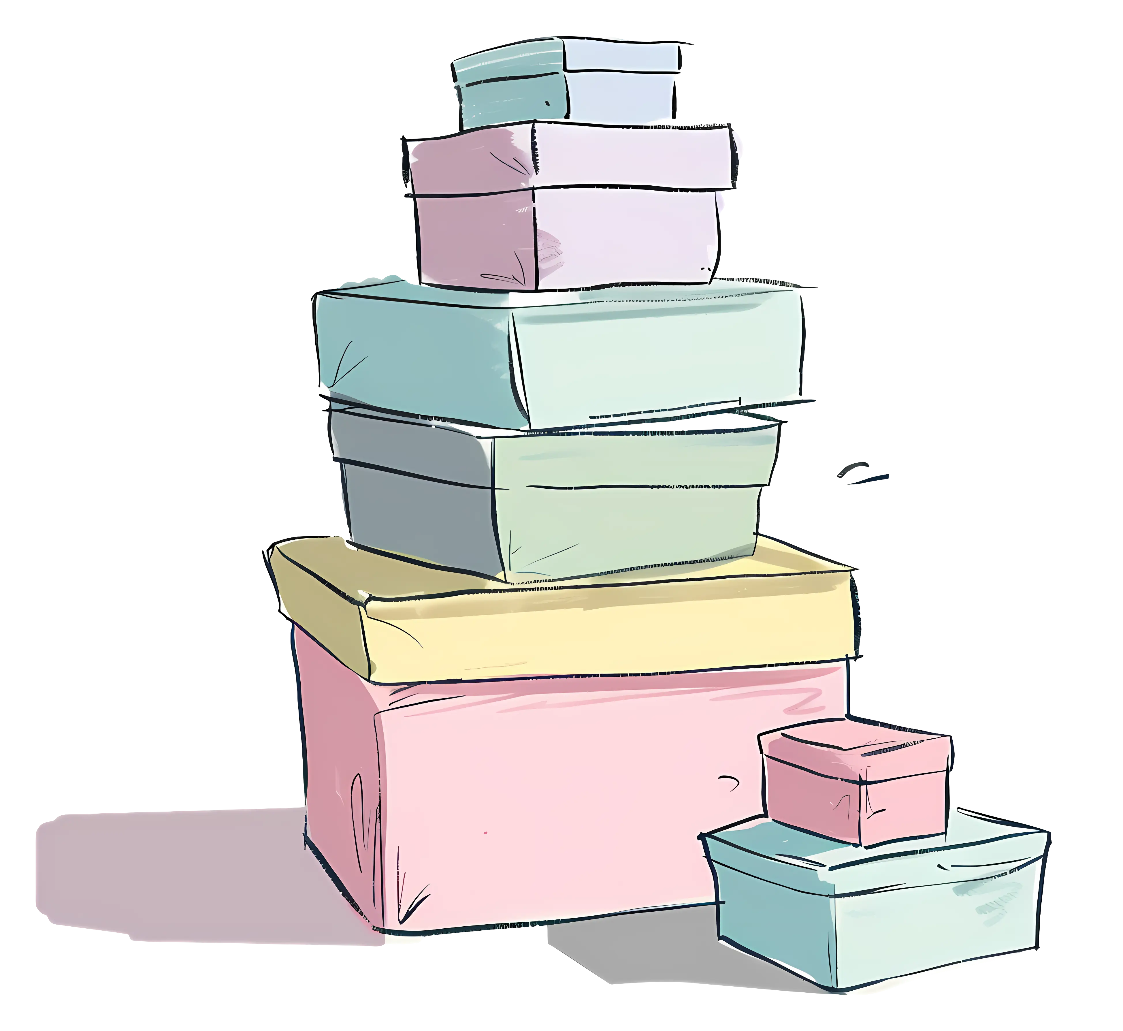 Stack of Colorful Gift Boxes