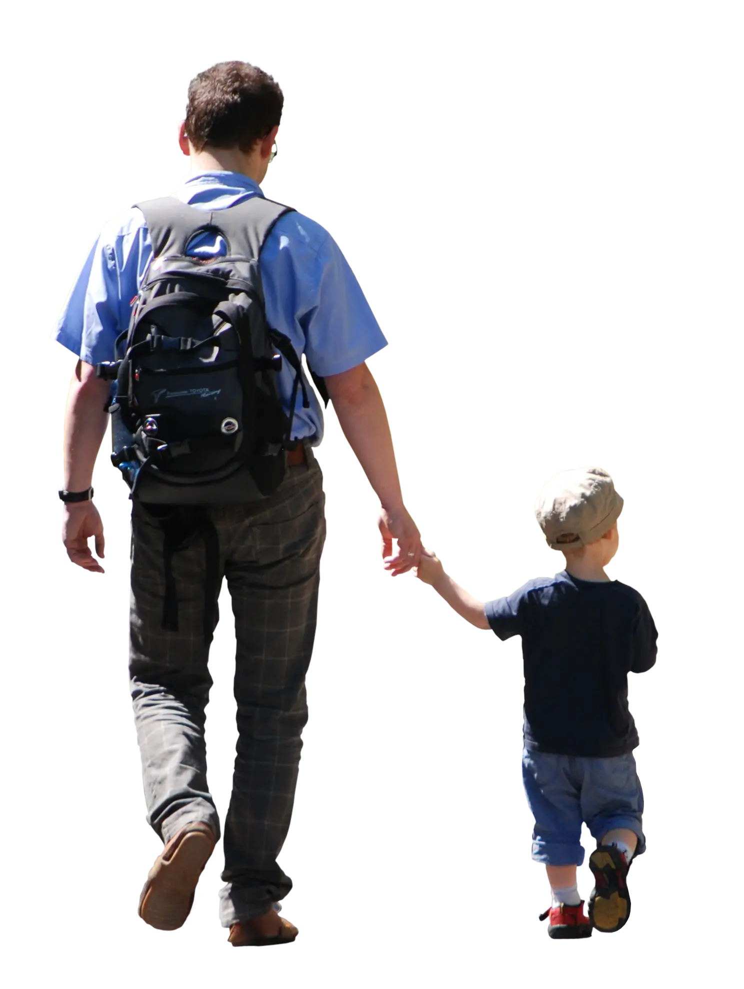 Man and Child Walking Together