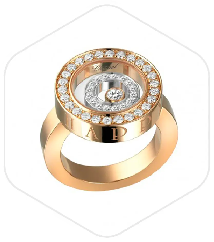 Diamond Ring with Gold Band