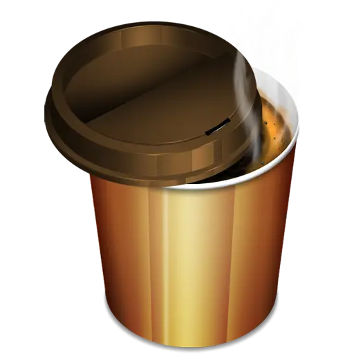 Steaming Coffee Cup with Lid