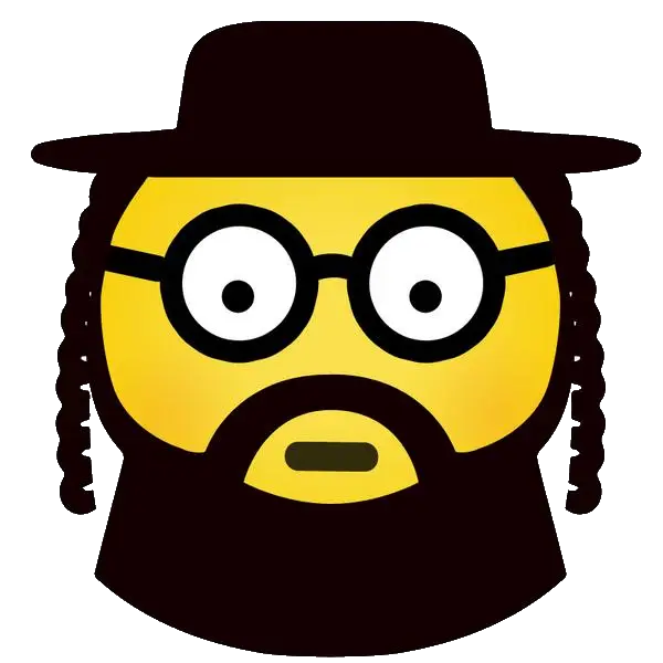 Bearded Emoji with Hat and Glasses