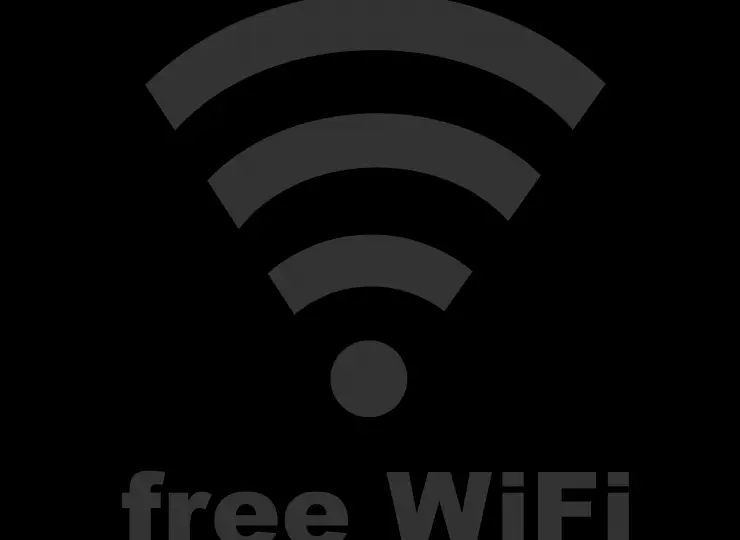 Free Wi-Fi Symbol in Black and White