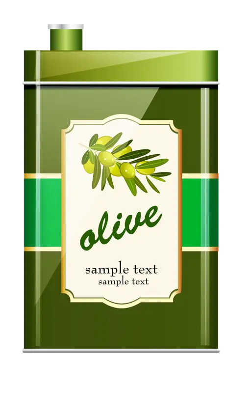 Green Olive Oil Can for Cooking