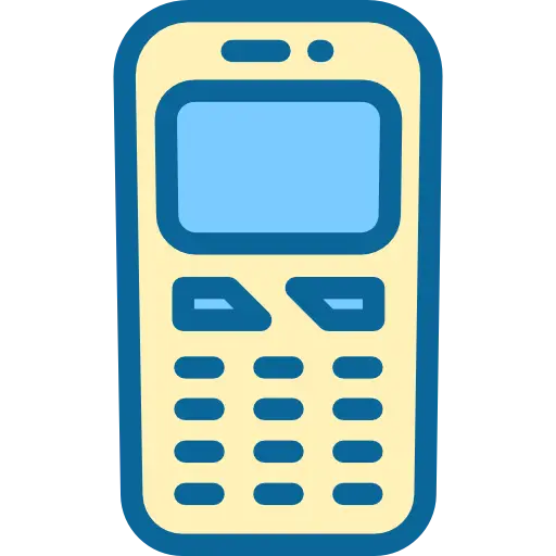 Vintage Cartoon Mobile Phone Icon