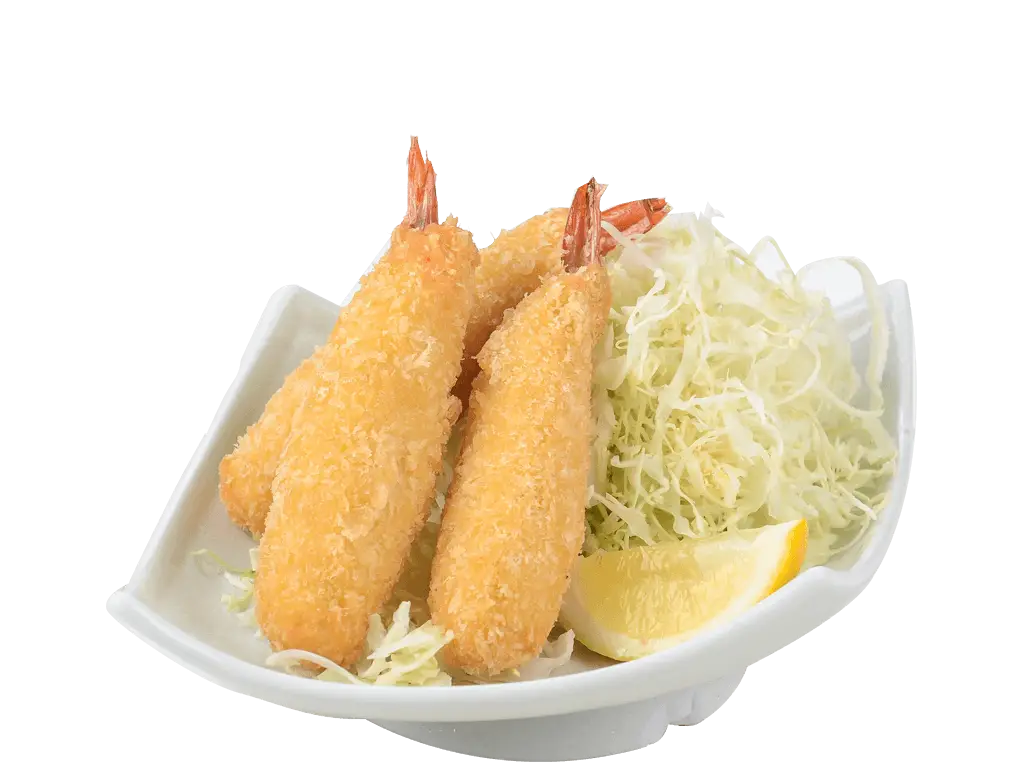 Fried Shrimp with Cabbage and Lemon