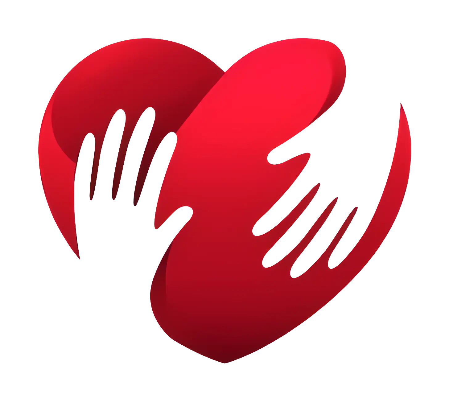 Heart with Embracing Hands Symbol
