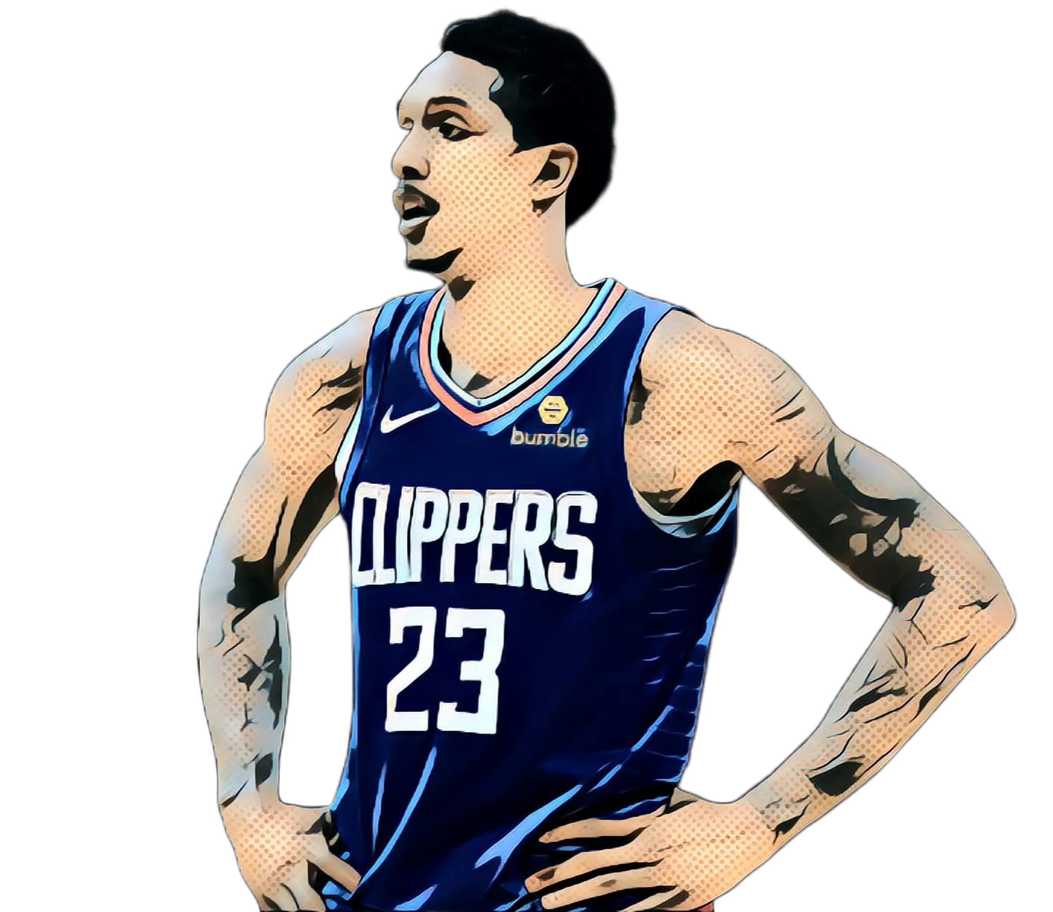 Cartoon Basketball Player in Action