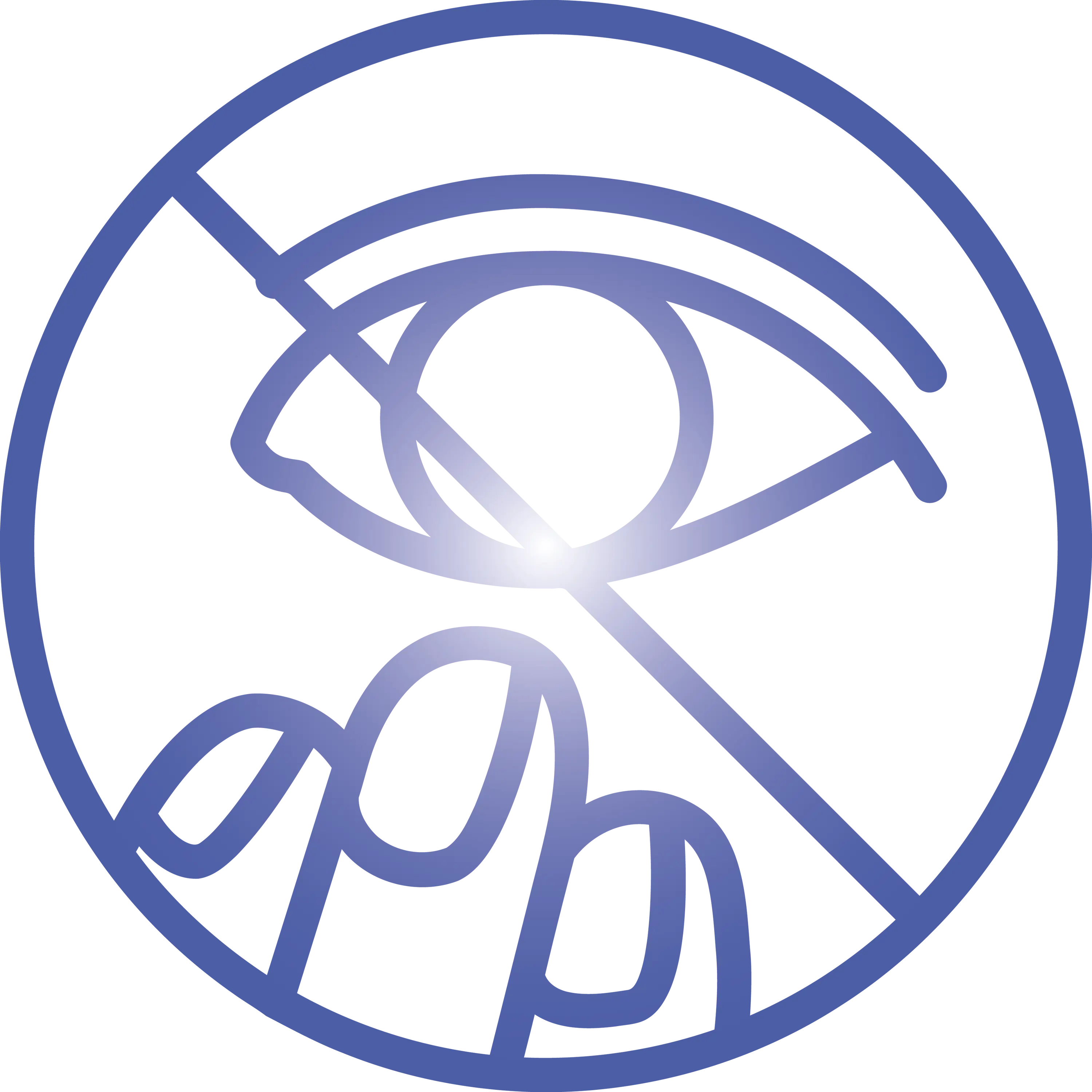 No Touching Eye Safety Symbol