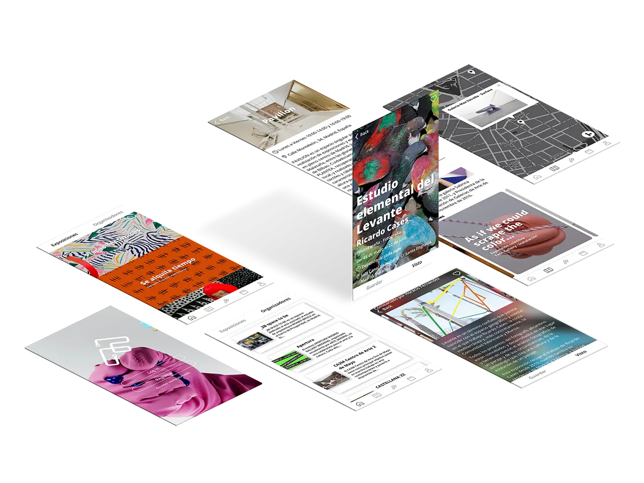 Floating Web Pages Design