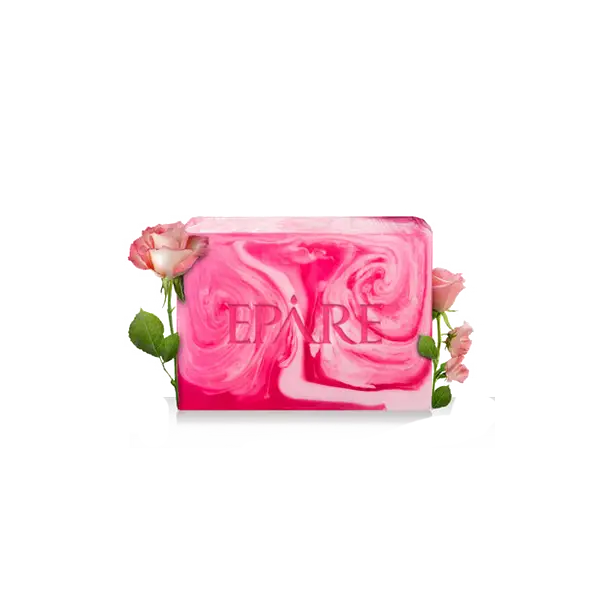 Pink Soap with Roses