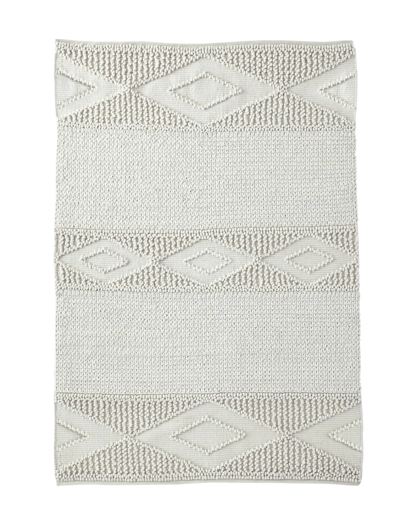Textured White Rug