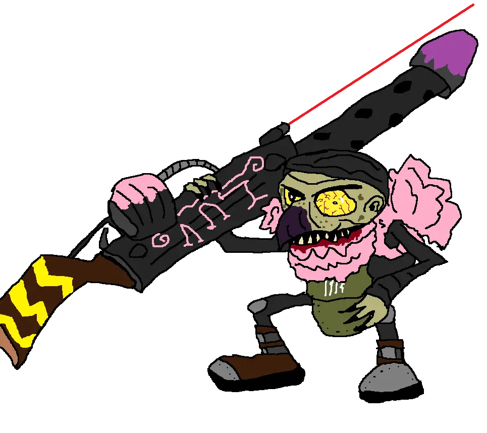 Alien Character with Laser Gun