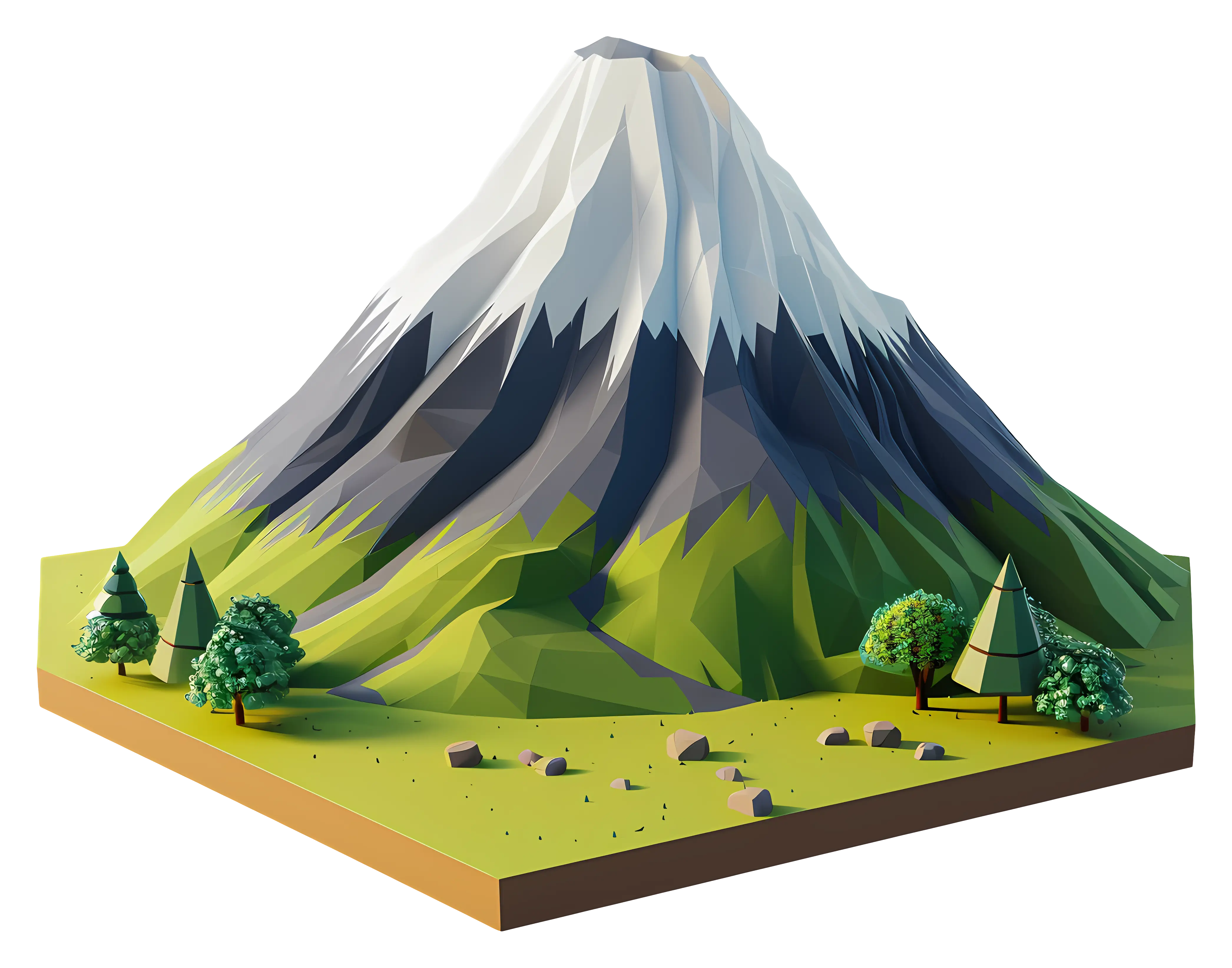 Mountain Landscape with Trees