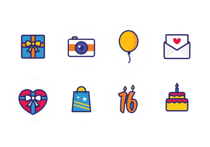 Colorful Party Icons