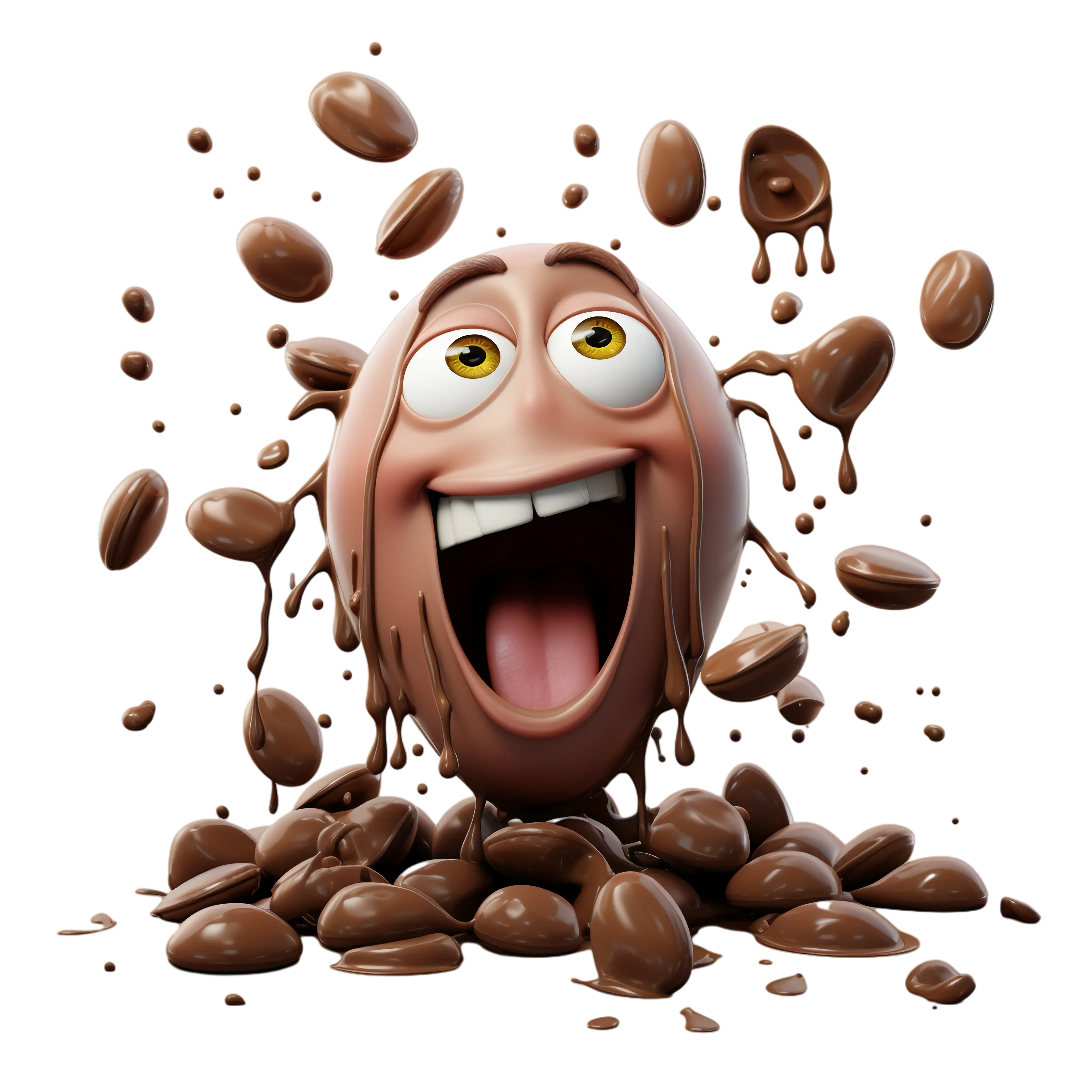 Happy Chocolate Character