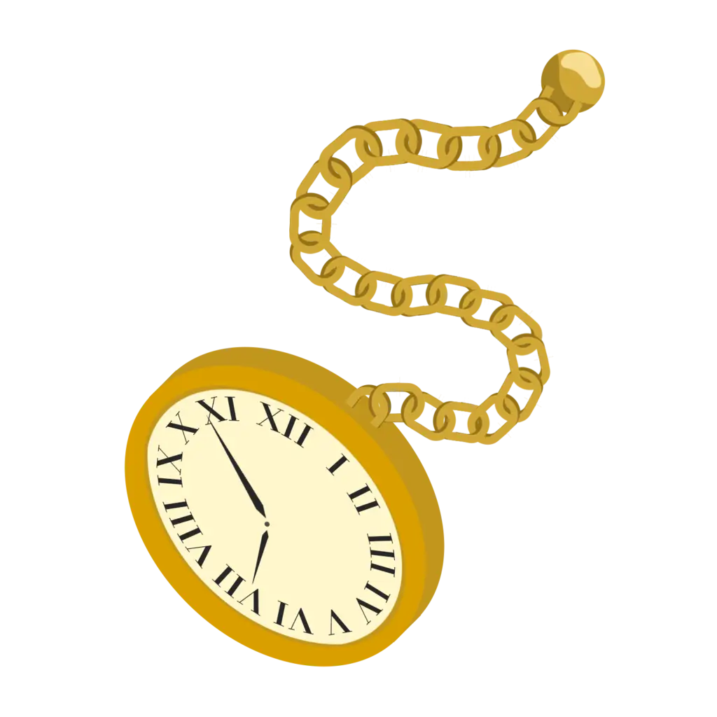 Vintage Pocket Watch Drawing