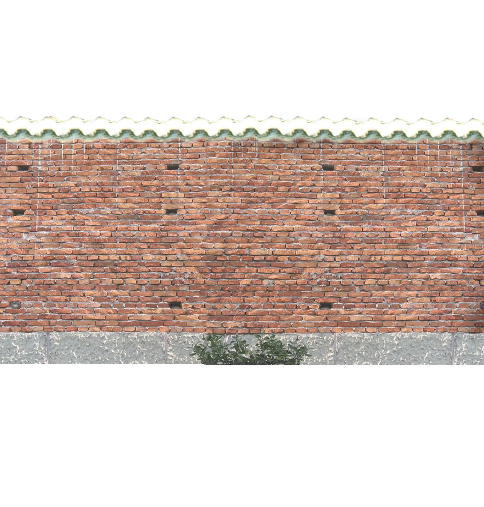 Red Brick Wall with Roof