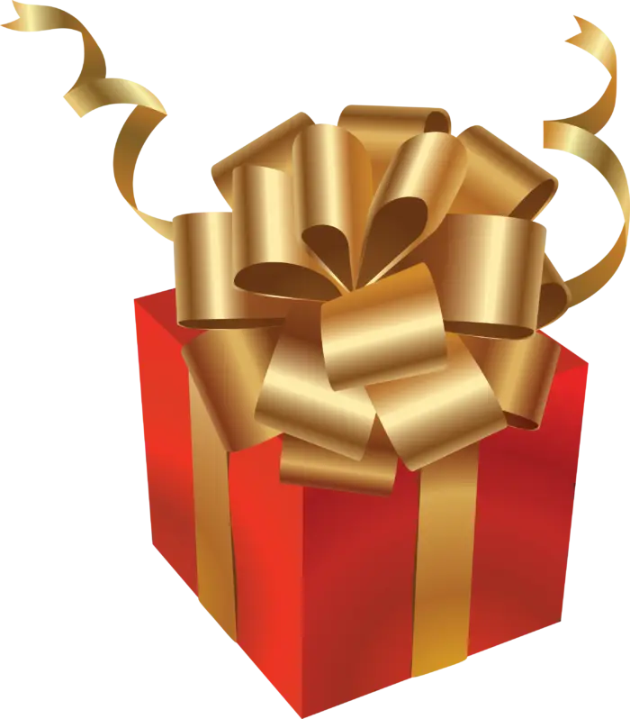 Red Gift Box with Gold Ribbon