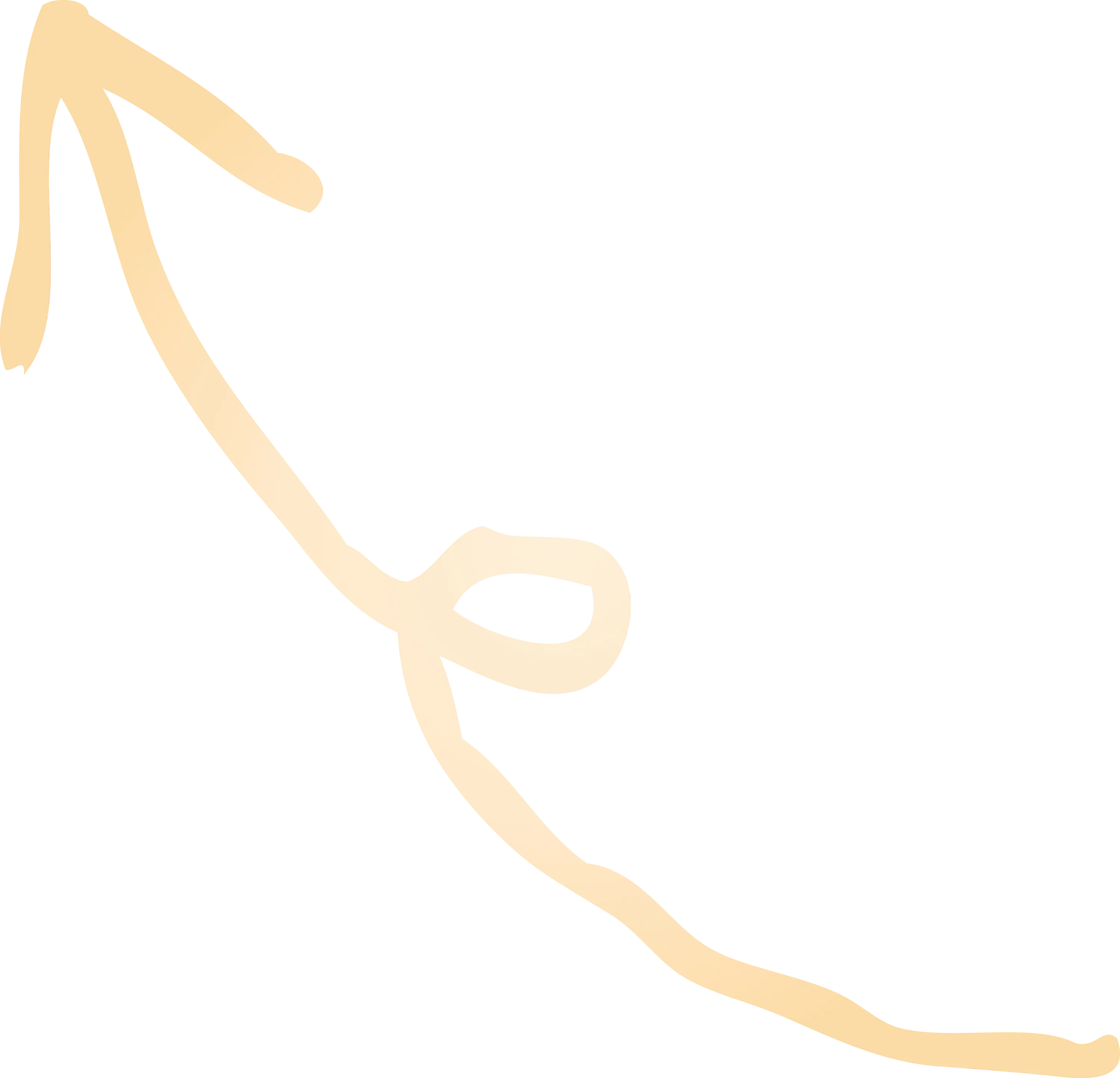 Curved Orange Arrow Pointing Upward