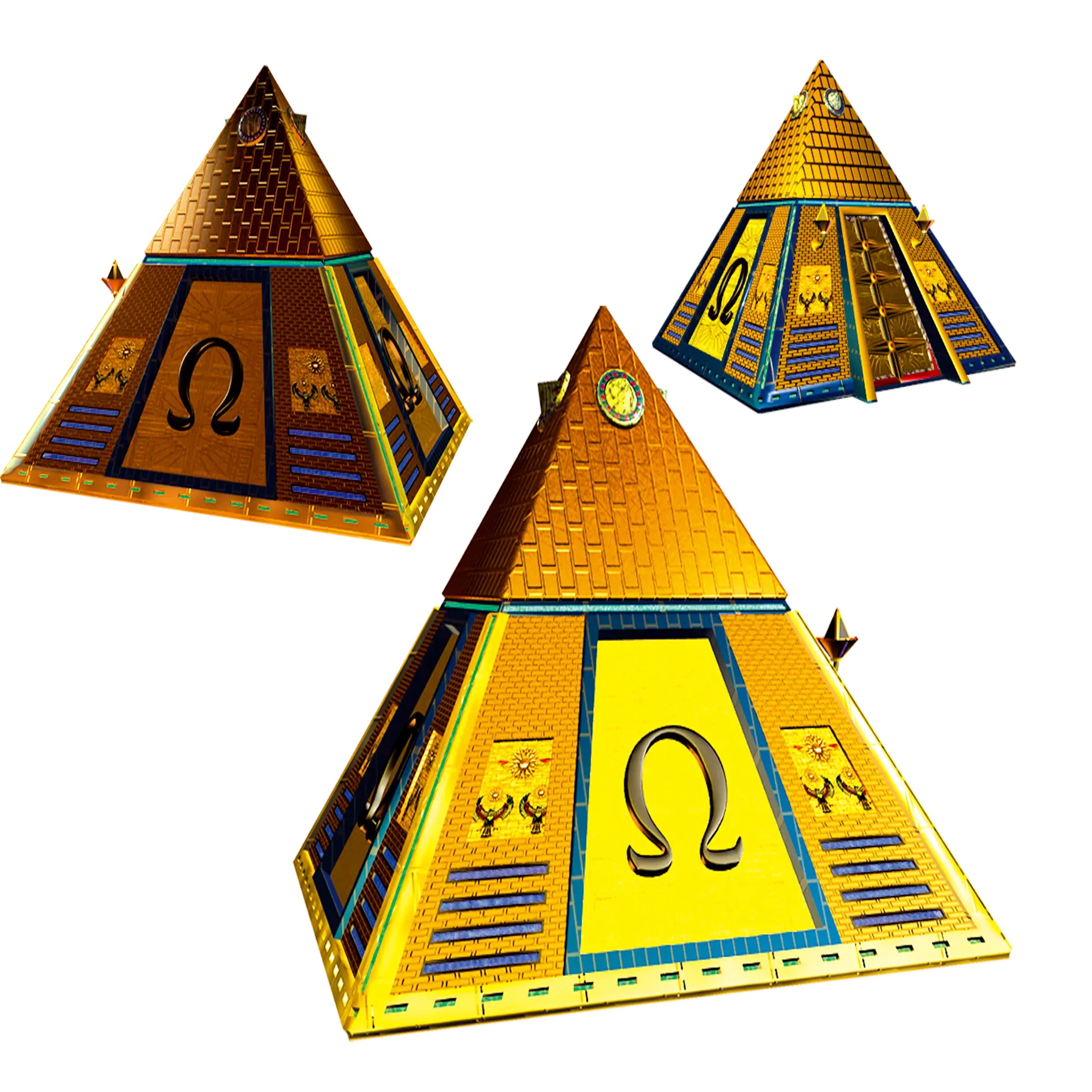 Golden Pyramids Illustration