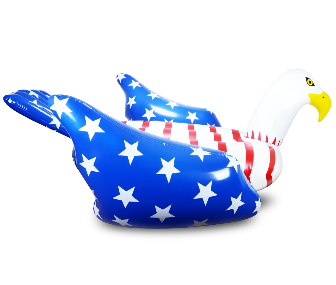 Inflatable Bald Eagle Float with Patriotic Theme