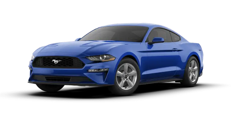 Stylish Blue Mustang Sports Car