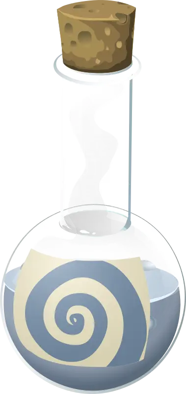 Glass Potion Bottle with Cork