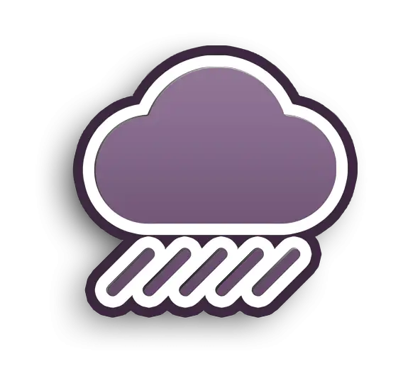 Purple Cloud with Rain