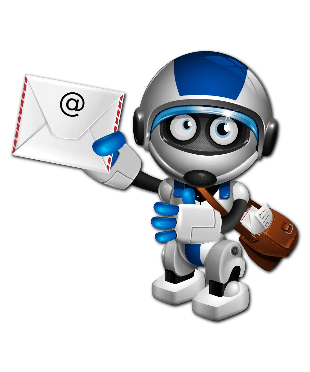 Robot Mailman with Envelope