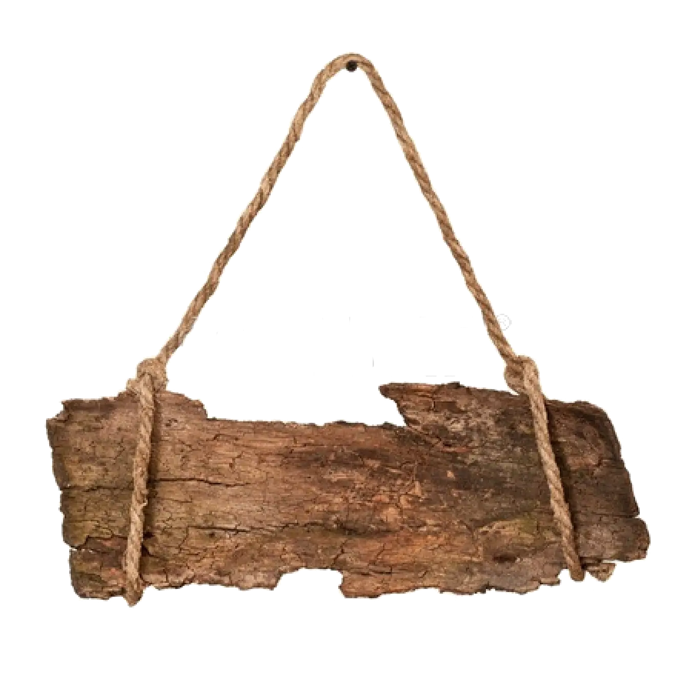 Rustic Wooden Sign Hanging with Rope