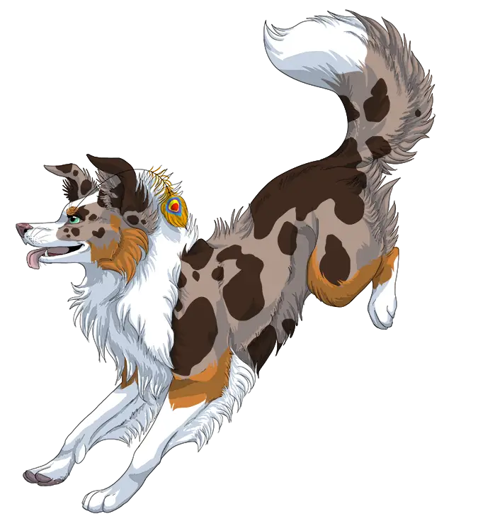 Spotted Cartoon Dog Running